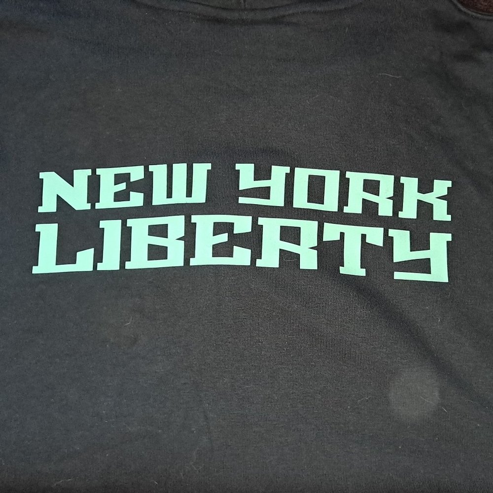 Women's Nike Black New York Liberty Full-Zip Knit Jacket with Hoodie